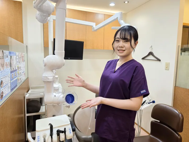 口腔外バキュームを備えた診療室